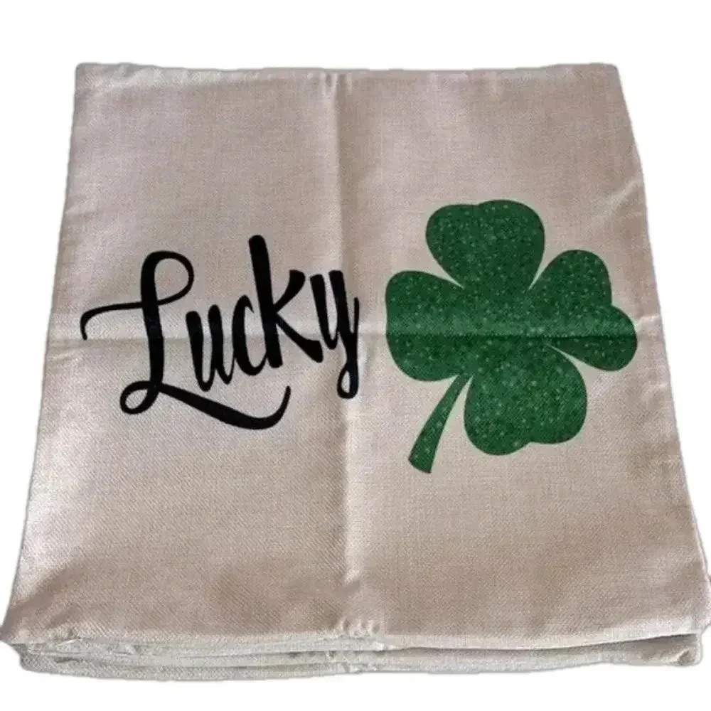 4 New St Paddys Day pillow cases canvas St Patricks Day throw‎ pillow covers